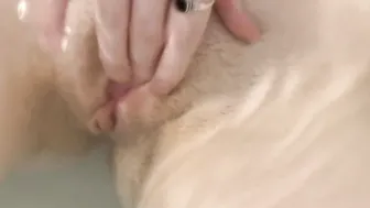 Having Fun With My Clitoris Inside The Bath Tub