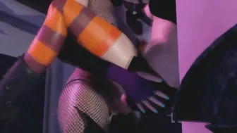 Animationsu chick into carnival costume blows Dickgirls Dick Ladyboy fucks chick and CUM into Mouth