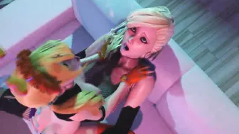 Animationsu chick into carnival costume blows Dickgirls Dick Ladyboy fucks chick and CUM into Mouth
