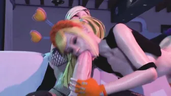 Animationsu chick into carnival costume blows Dickgirls Dick Ladyboy fucks chick and CUM into Mouth