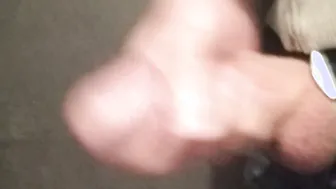 Cumming into a outdoor restroom. Shopping centre bathroom wank. Masturbation with cum.