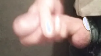 Cumming into a outdoor restroom. Shopping centre bathroom wank. Masturbation with cum.