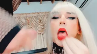 Blonde Shemale Sucks off And Ass Banged