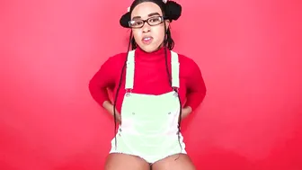 Sheisnovember Squeezing Her Biggest Nipples  Shaking Her Butt Inside A Gstring Standing by Msnovember