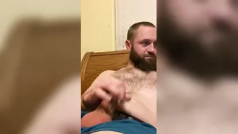 Cumming next to wife’s desk