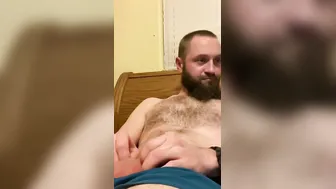 Cumming next to wife’s desk