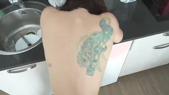 I caught the CLEANING BIMBOS masturbating on my balcony and BONED her until I CUM ON HER CUNT