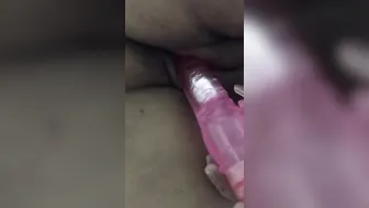 Restroom quickie with my sex toy