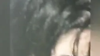 Cheating bimbo almost getting caught sucking off gigantic bbcs inside shower beside her white bf
