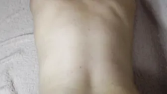 Thin Teens girlfriend Oiled bubble booty getting Cum on butt and after it anal jizzed