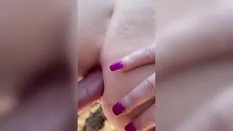 Cum into my booty public