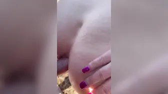 Cum into my booty public