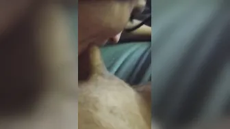 Misty getting finger bang rough into booty while gagging on penis deep down throat