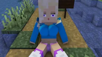 Animated Minecraft animation banged by monster