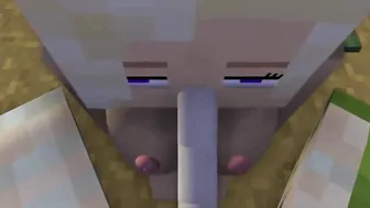 Animated Minecraft animation banged by monster