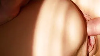 dogstyle. close-up. awesome booty inside cum