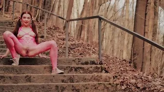 Rebeccaxhot bare-breasted and almost nude on the Neisse River