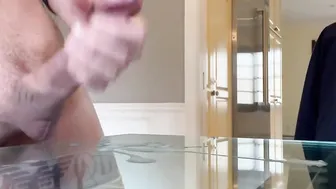 Monster dick creampie on table