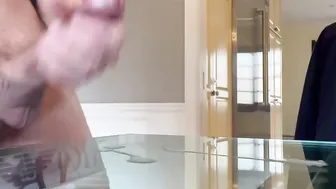 Monster dick creampie on table