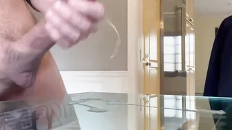 Monster dick creampie on table