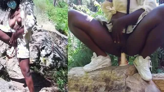OMG SHE LOVES HAVING FUN AND PLOWED INTO THE MIDDLE OF THE FOREST