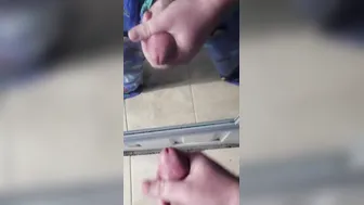Chubby Geek teases Thick Penis until oozing creampie