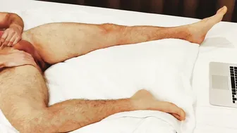Hottie German Dude Watching Dyke Sex while Jerking Off and ejaculates rough