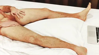 Hottie German Dude Watching Dyke Sex while Jerking Off and ejaculates rough