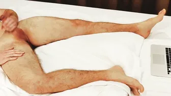 Hottie German Dude Watching Dyke Sex while Jerking Off and ejaculates rough