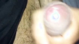 inked latino jerking off his gigantic latino penis inside outside