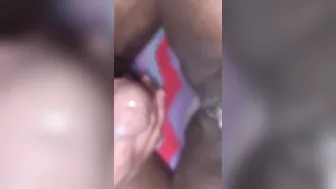 Leaking creamy cat