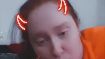 Blowing gigantic dick till it explodes