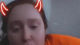Blowing gigantic dick till it explodes