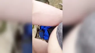 Barebacking twinkie inside the woods