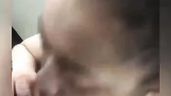 African Hooker Getting Paid To Let His White Penis jizzed Her Mouth