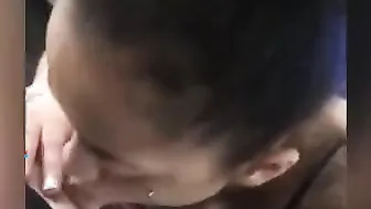 African Hooker Getting Paid To Let His White Penis jizzed Her Mouth