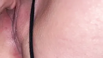 Bbw cougar getting lickt and fisted then pegging toyboy