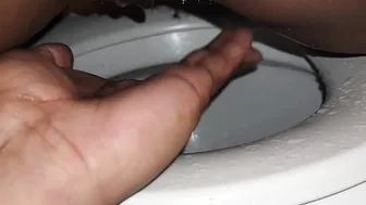 African cougar Sluthead takes a piss into someones hand