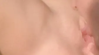 Natural big boobed beauty cunt with mouth takes a huge penis into the
