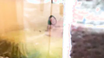 window spy webcam of freaky home alone housewife pretending not