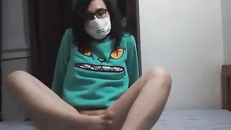 Transexual women practicing how to offer a toejob