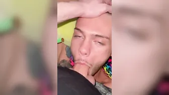 Twinky blows boyfriends huge penis