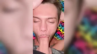 Twinky blows boyfriends huge penis
