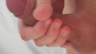 caressing my penis until he comes