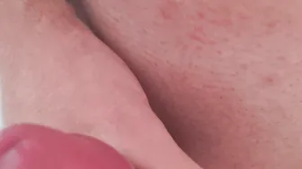 caressing my penis until he comes