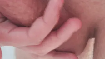 caressing my penis until he comes