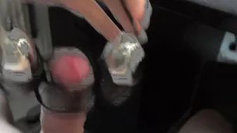 Handsfree penis fellatio dildo torment