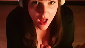DJ NATASHA blowing Cock due to beats like a lollipop with love (REAL PRIVATE)