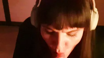 DJ NATASHA blowing Cock due to beats like a lollipop with love (REAL PRIVATE)