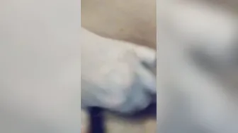 Smoking and squirting lonely fat housewife